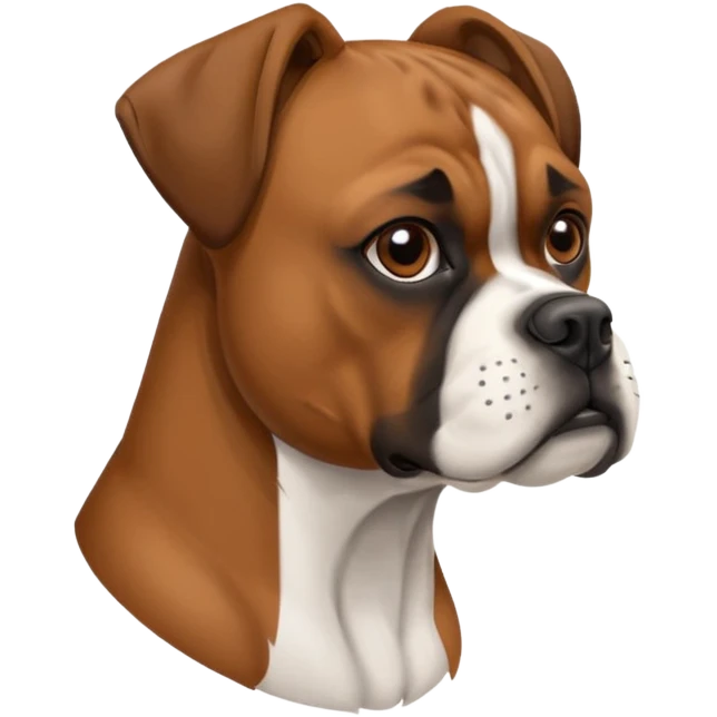 boxer dog left face side profile emoji