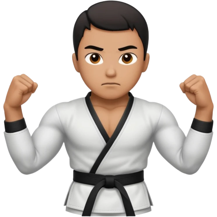 Atleta di arti marziali cintura nera emoji
