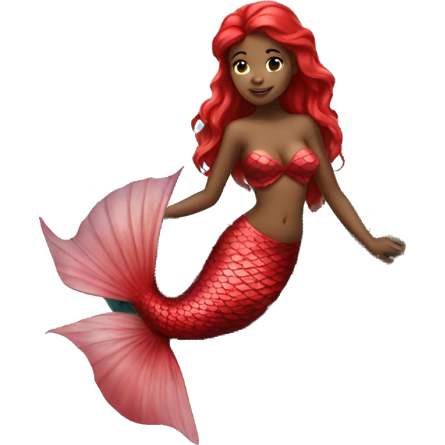 mermaid red emoji
