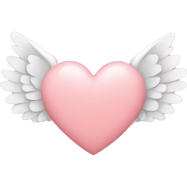 blush heart with wings emoji