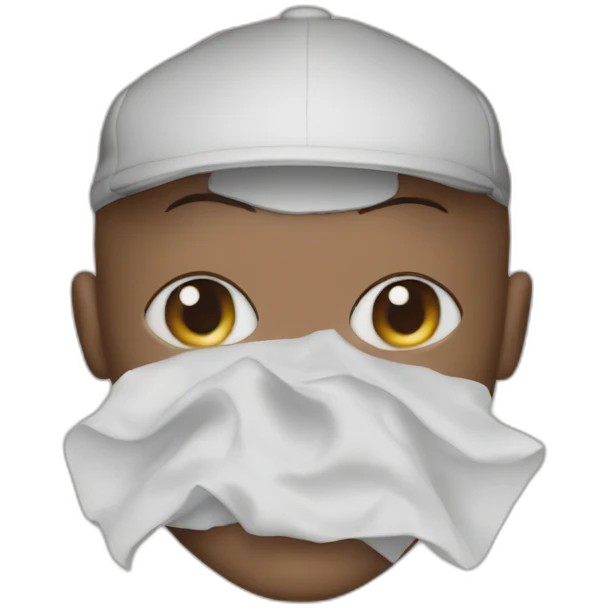 Booba head with jordan 4 sneakers on his face emoji