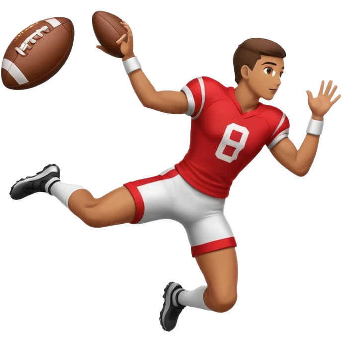 Football player hurdle backwards over an opponent  emoji