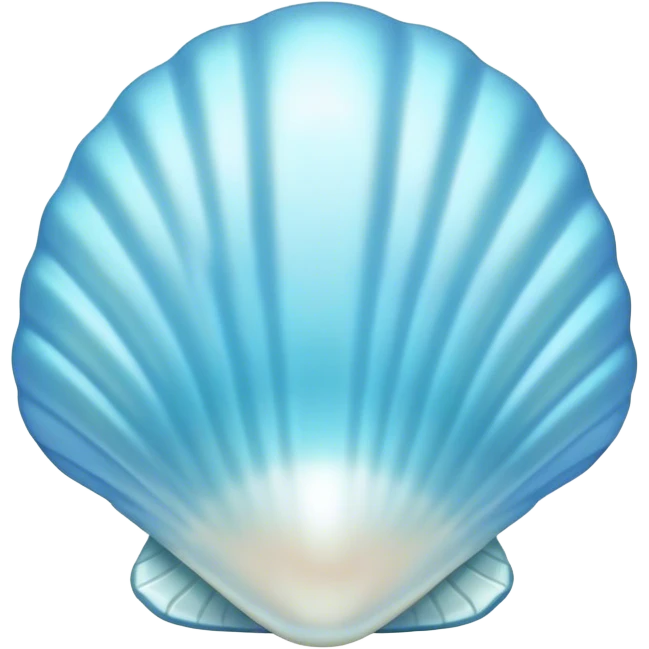 light blue pearl shell emoji