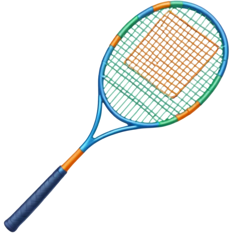 pajaro con cola en forma de raqueta color verde azul naranja emoji