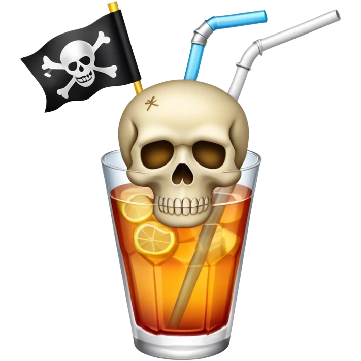 A COCKTAIL PIRATE STRAW emoji
