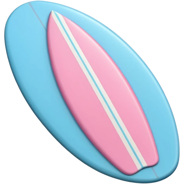 surf board light pink and light blue emoji