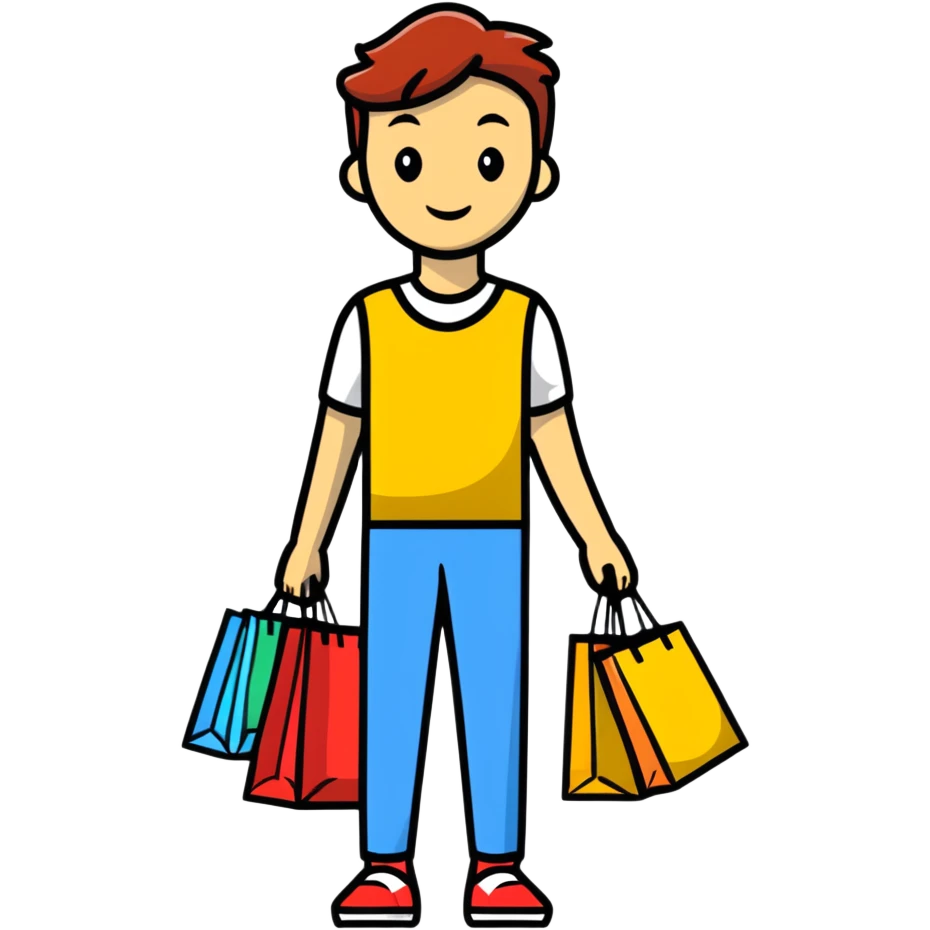 person with shopping bags emoji