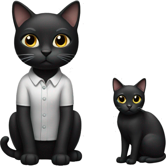 black cat working  emoji
