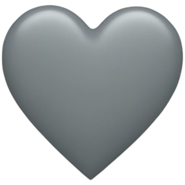 Grey heart emoji