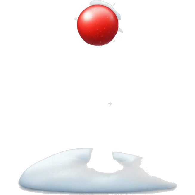 snowy tree with red ball emoji