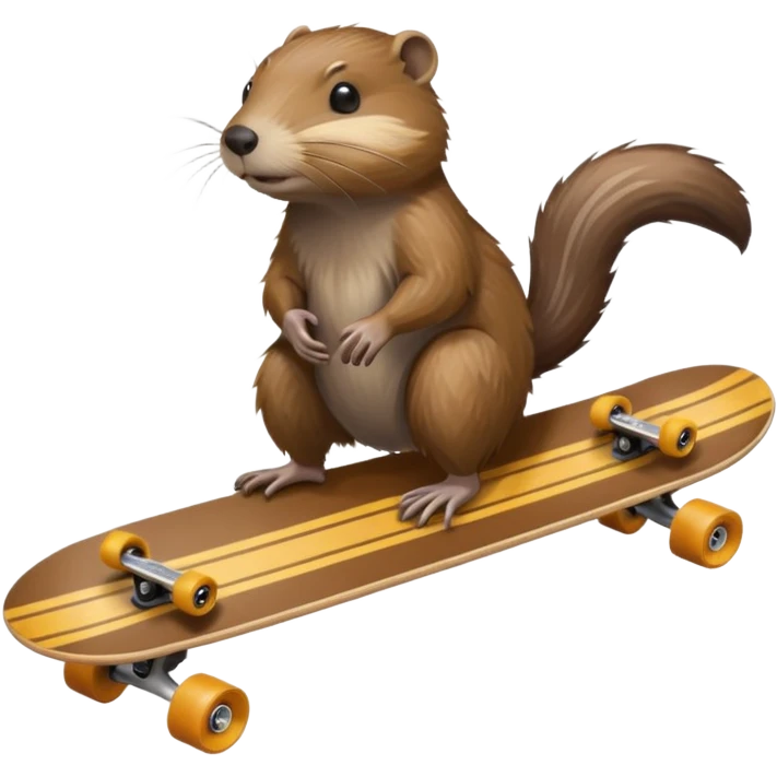 Nutria en patineta emoji