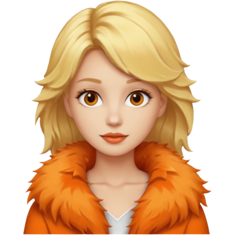 Hughing a Orange cat   She has blonde hair emoji