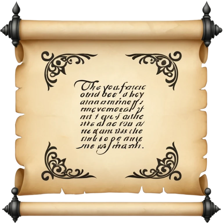 Beautiful and magical scroll with words on it  emoji
