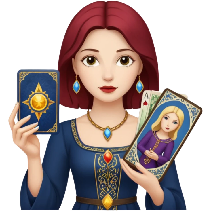 modern woman has tarot card emoji
