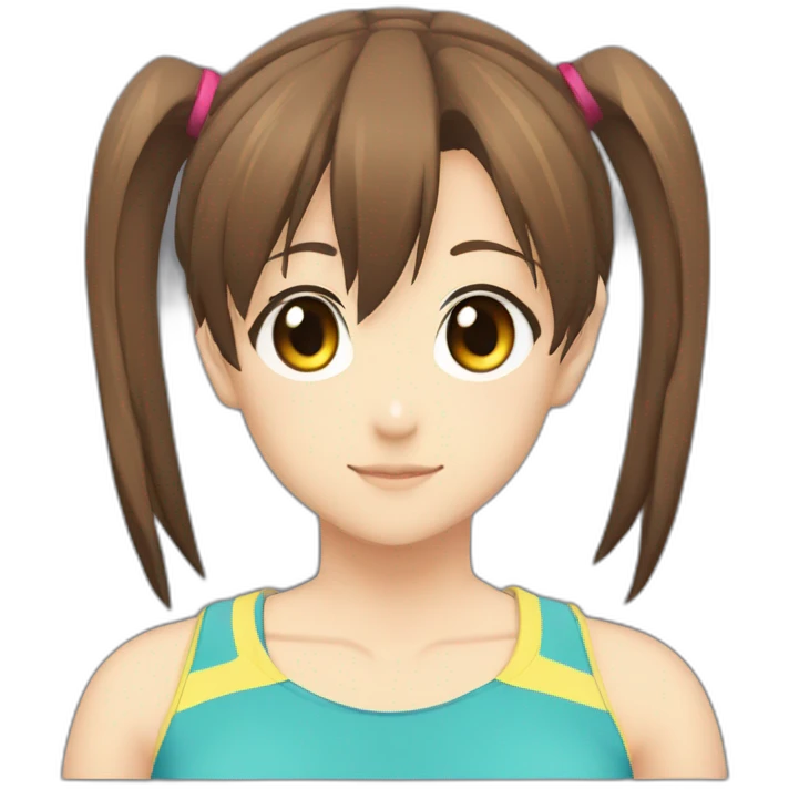 Haruhi Suzumiya with ponytails In sportswear emoji