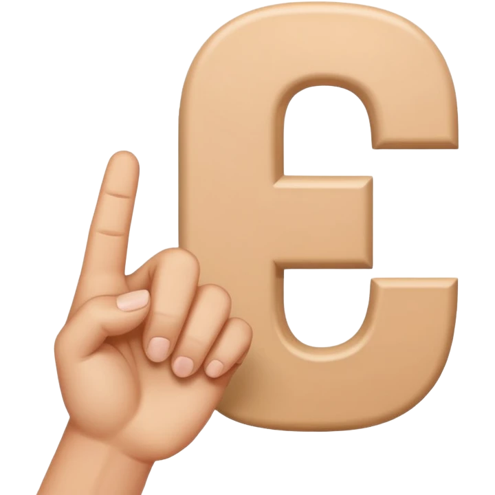 Letter E hand emoji emoji