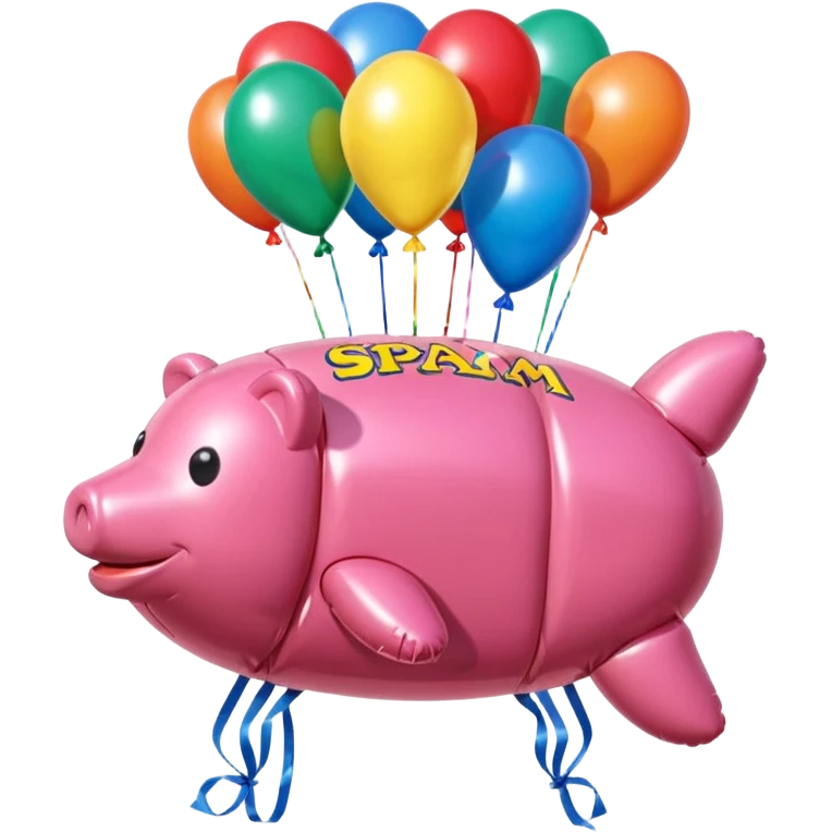 spam meat jeff koons style  balloons emoji