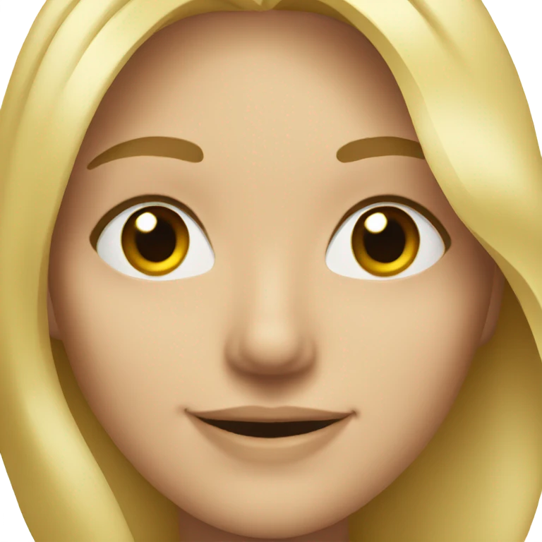 smiling blonde girl selfie emoji