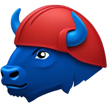 Bison wearing a Buffalo Bills helmet emoji