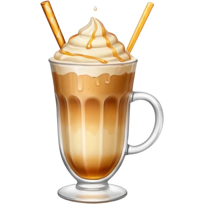 Ice latte with honey salt syrub emoji