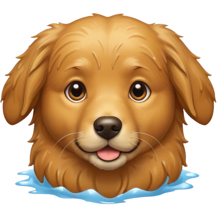perrito bañado emoji