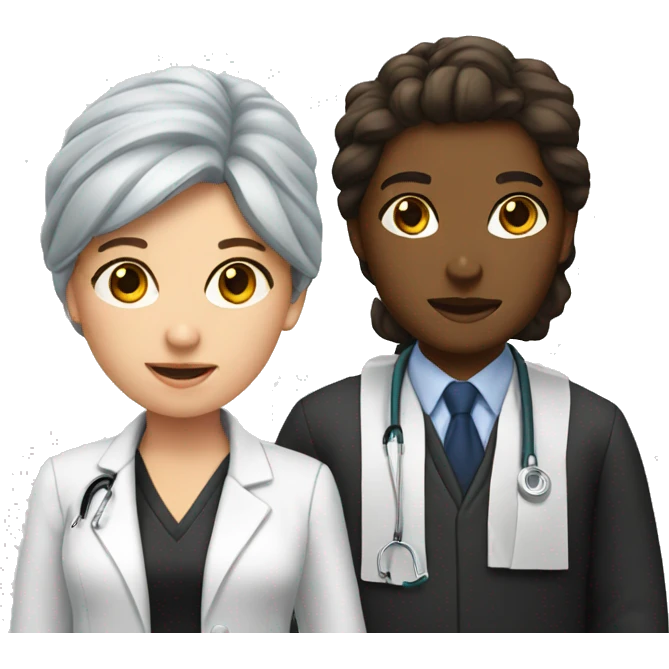 Lawyer and doctor girls emoji