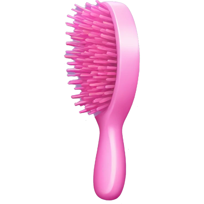 Pink hairbrush  emoji