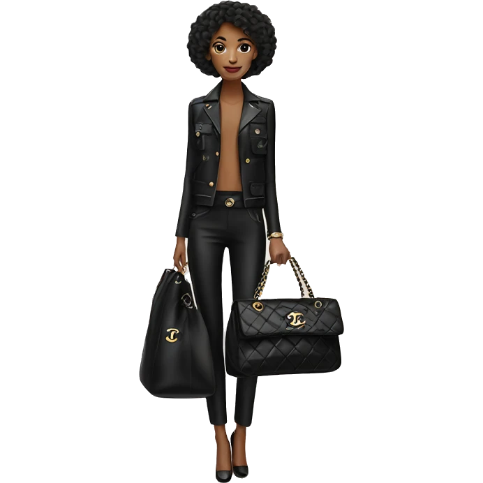 Model with Chanel bag  emoji