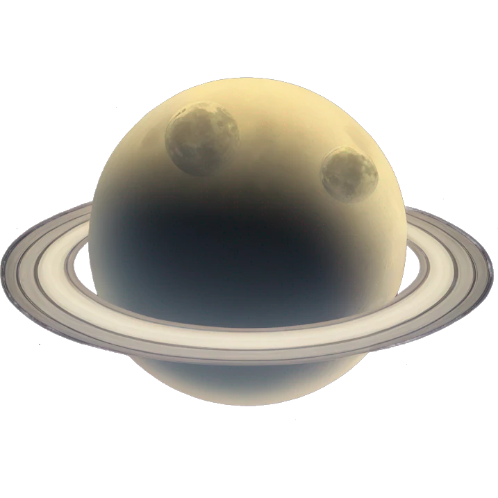 moon and saturn  emoji