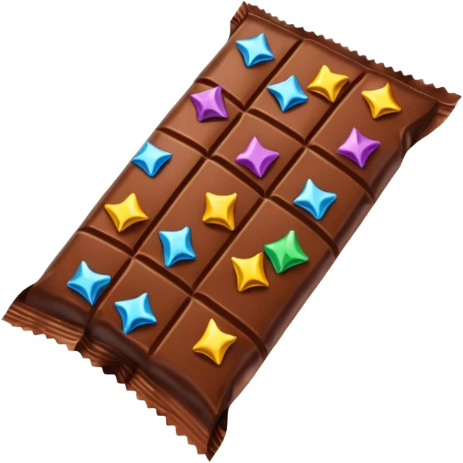 Crumpled up chocolate bar wrappers emoji