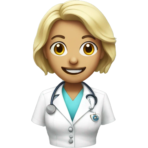 nurse with psychotic smile  emoji