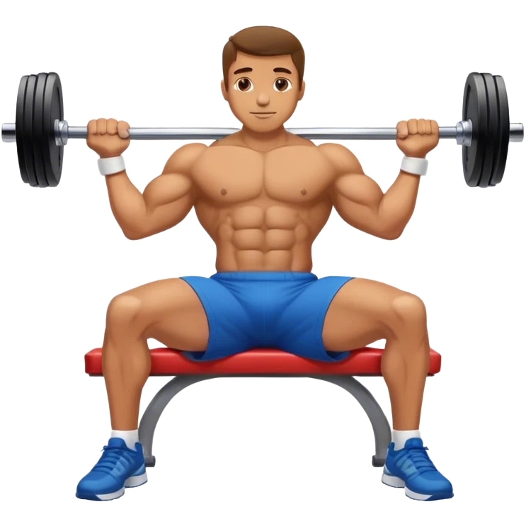 guy lying dumbbell pec emoji