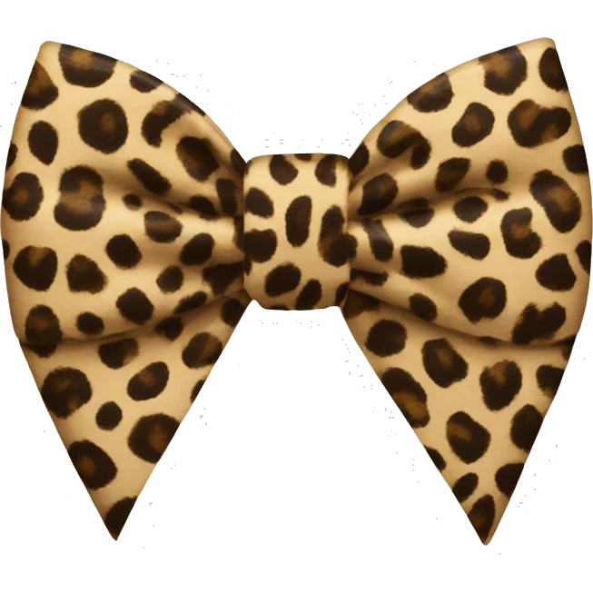 leopard print bow emoji