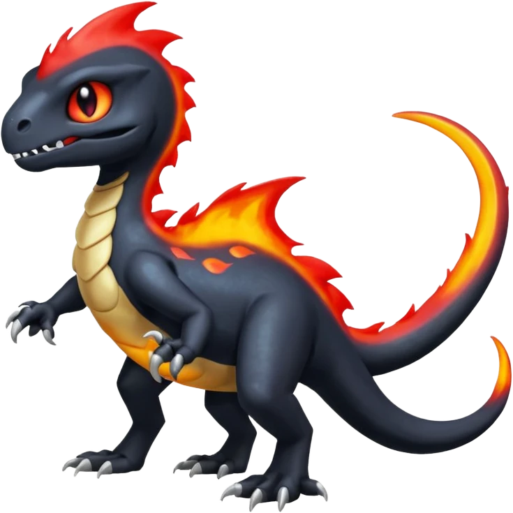 Shiny Duskull-Salandit-Charmeleon-Fakémon-hybrid-creature (full body)  emoji
