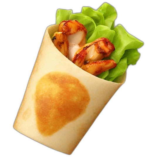 Fork-with-chicken-wrap emoji