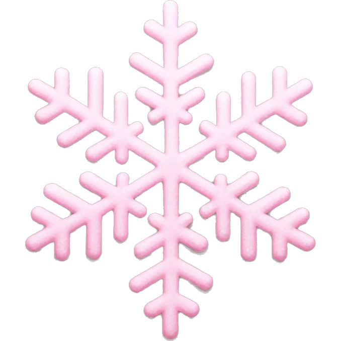 Light pink snowflake emoji