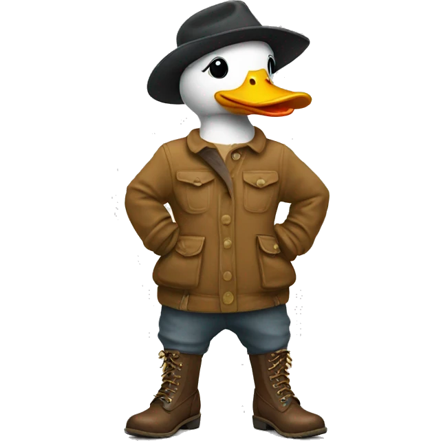 duck wearing boots emoji