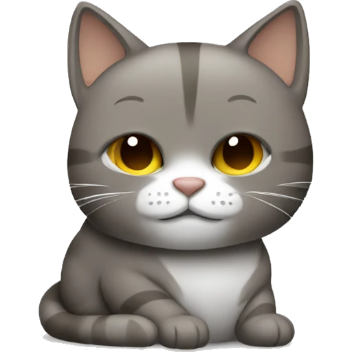 Sleepy cat in grey\brown emoji