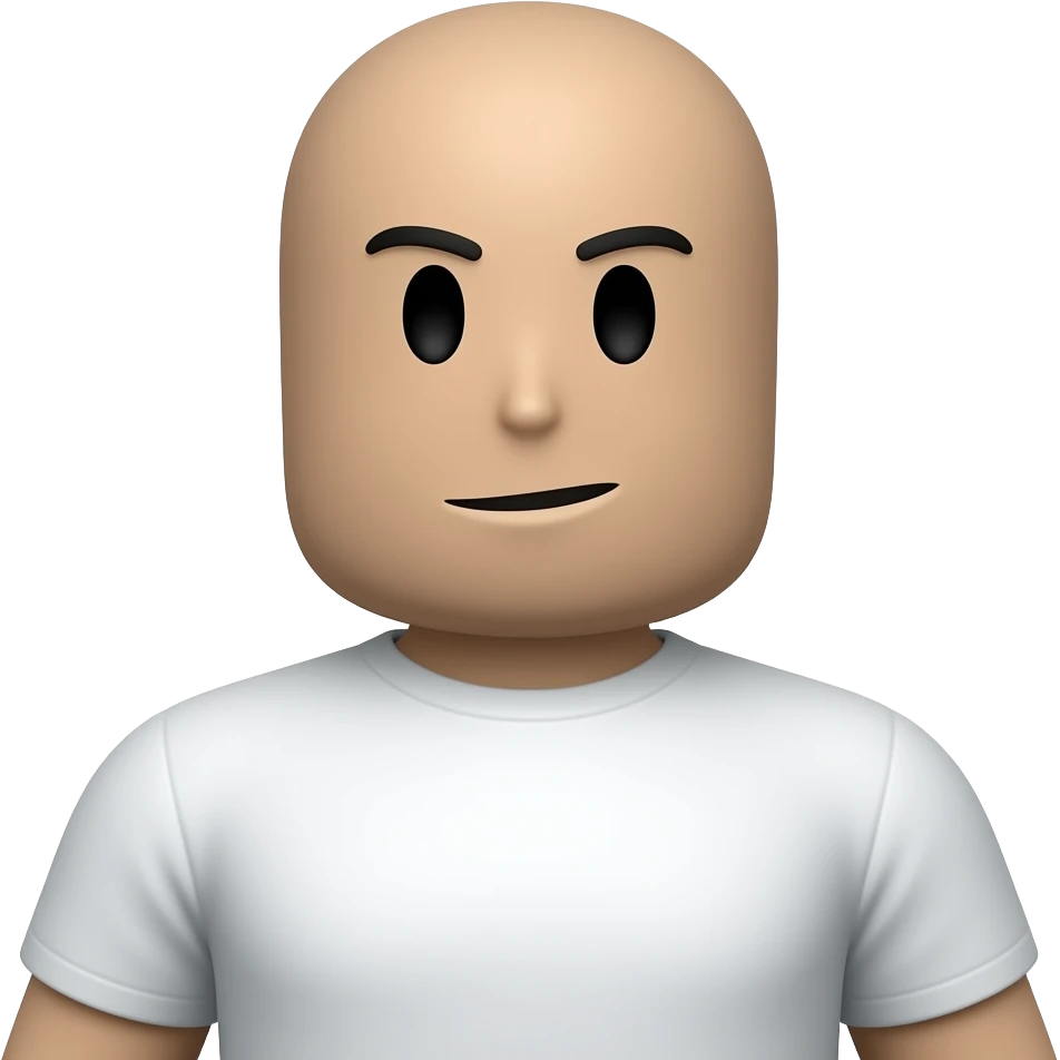 Make a Roblox character remove the hair and remove the shirt emoji