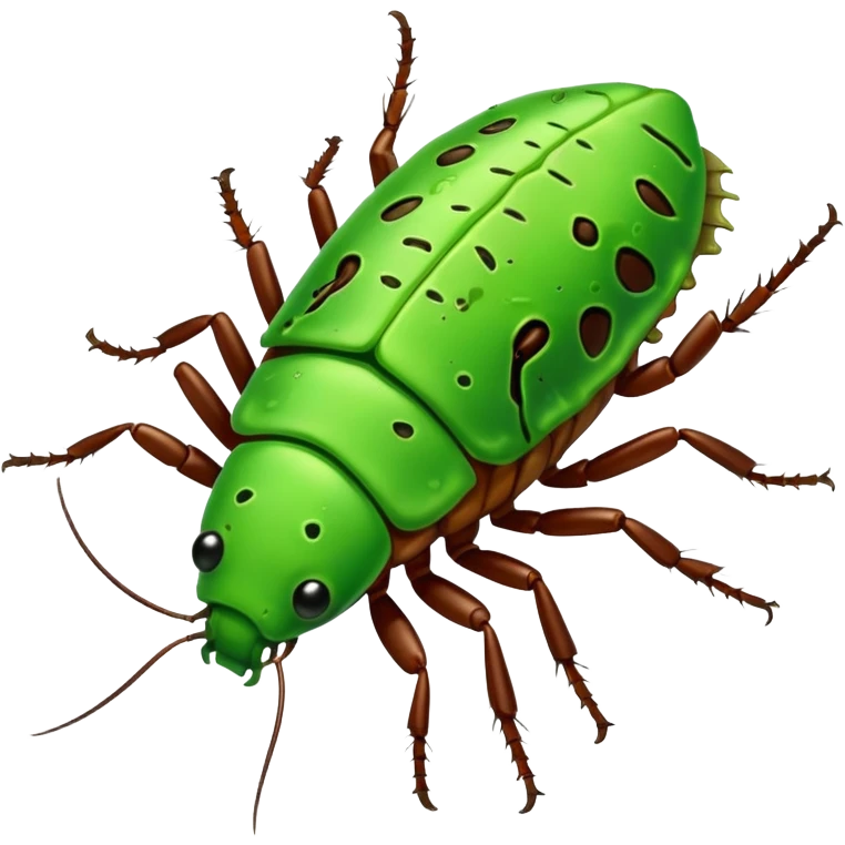 Zombie cockroach in oggye emoji