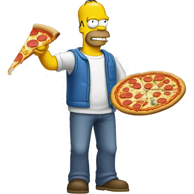  Homer prépare une pizza emoji