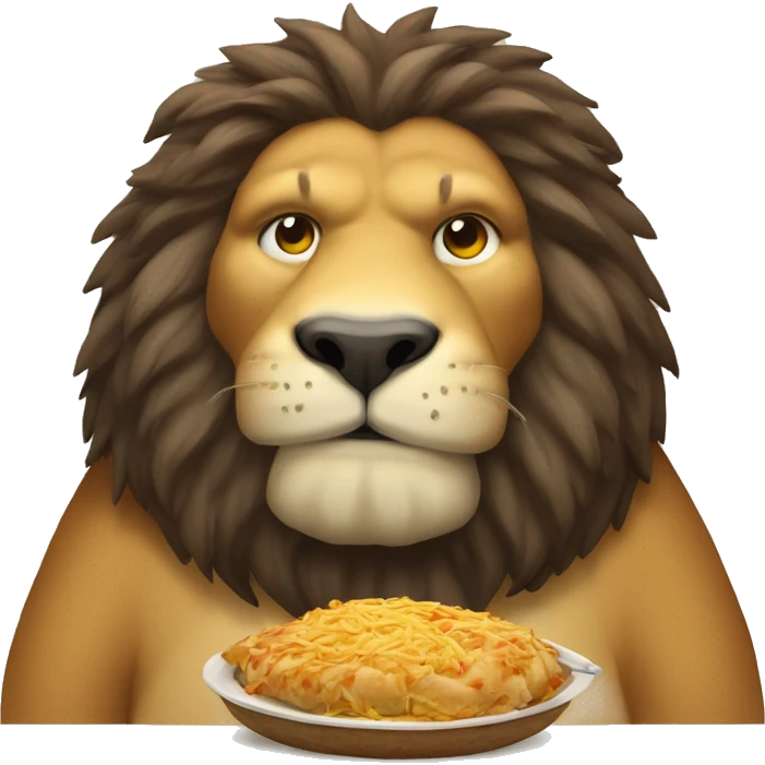 Fat lion who eats dürüm  emoji