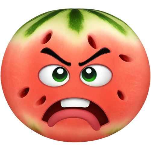 Angry watermelon  emoji
