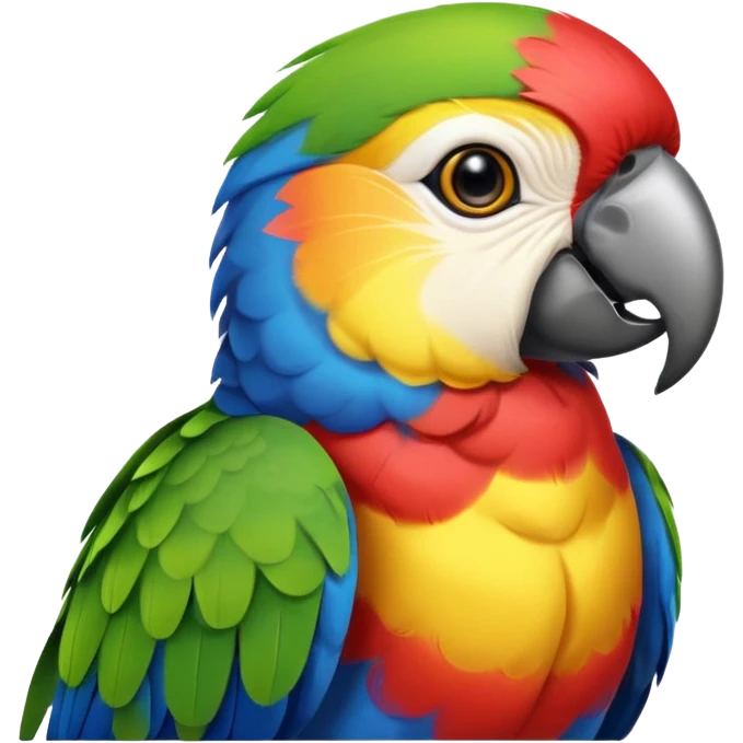 Flying parrot with a frontal view emoji