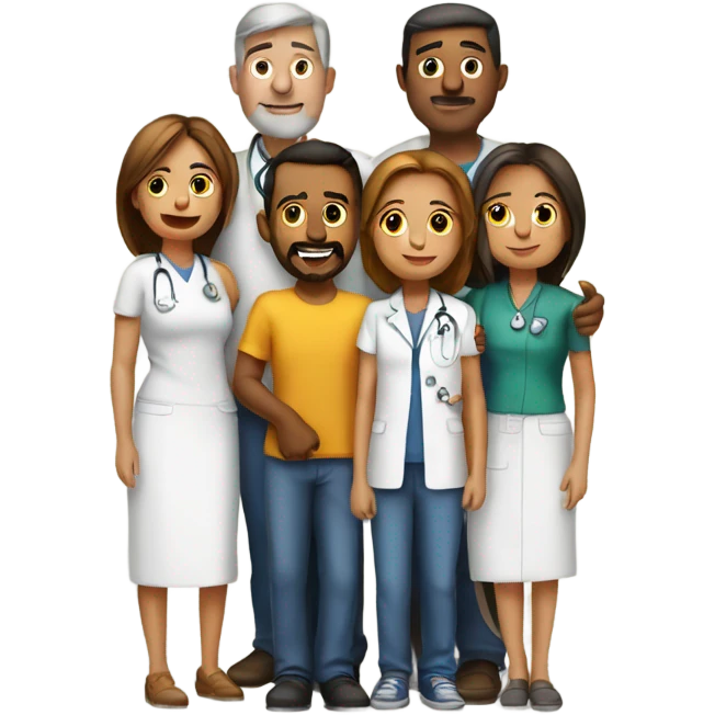 familia en casa por enfermedad emoji