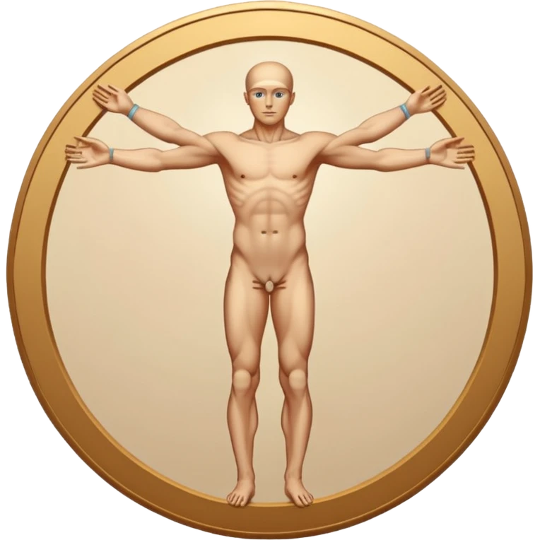 simple Vitruvian Man emoji