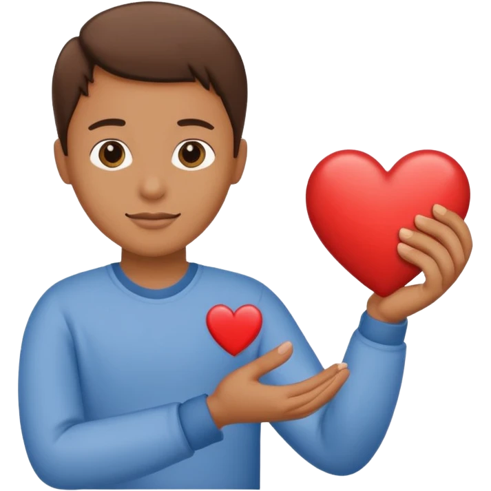 Cane con il cuore in mano con un messaggio, ti amo Eva emoji