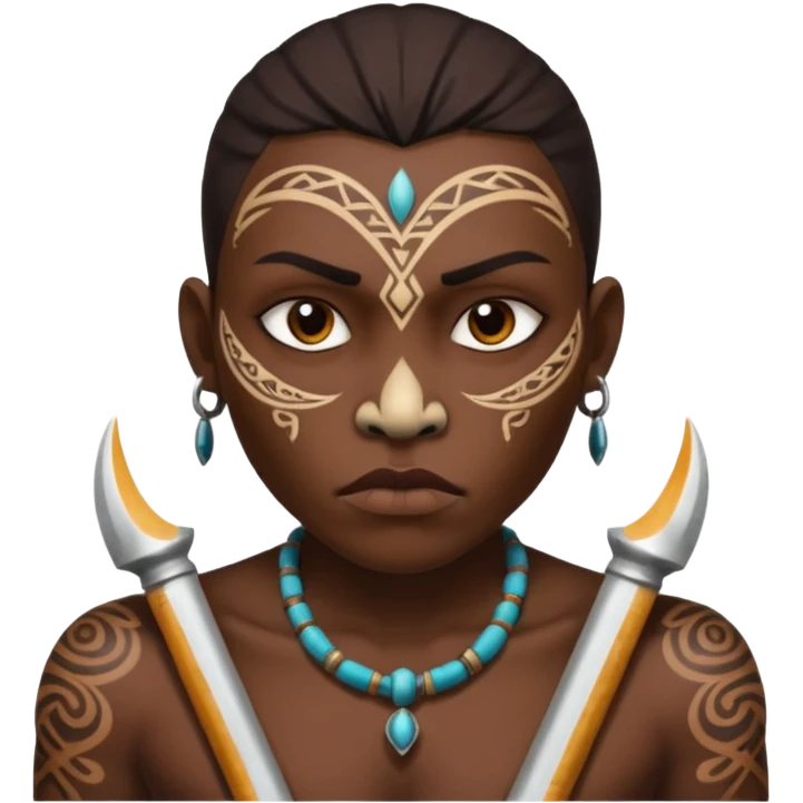 Cannibal with bone through nose emoji