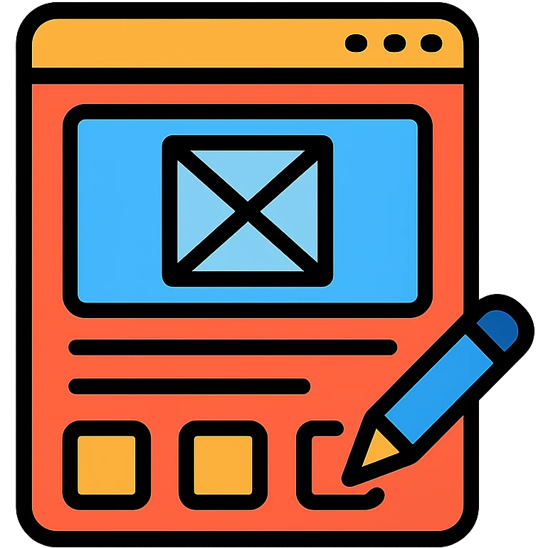 UI/UX design skill icon wireframing, clean and modern style emoji