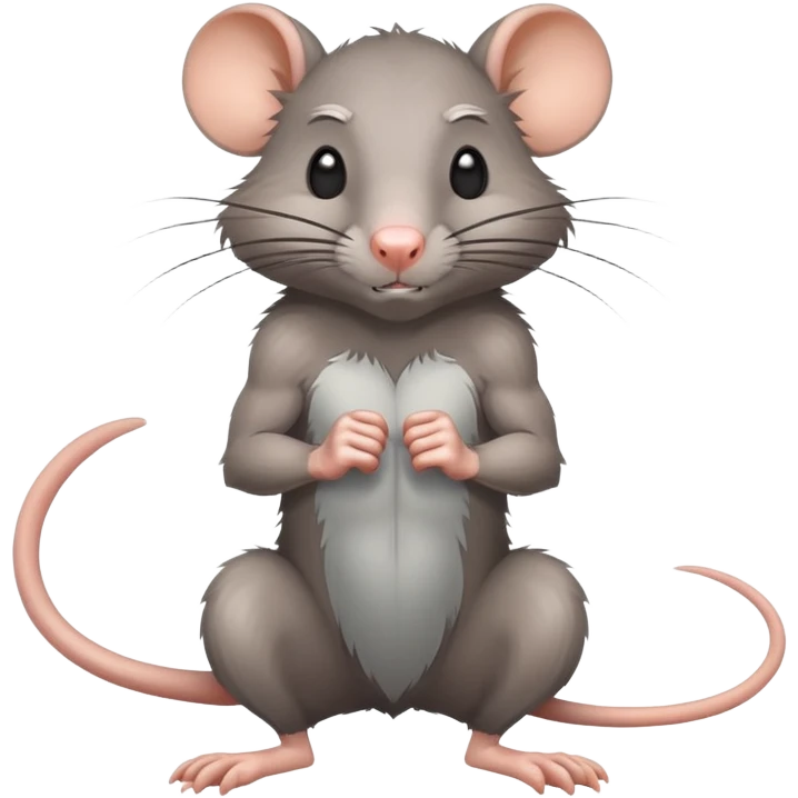 cunning rat with body emoji